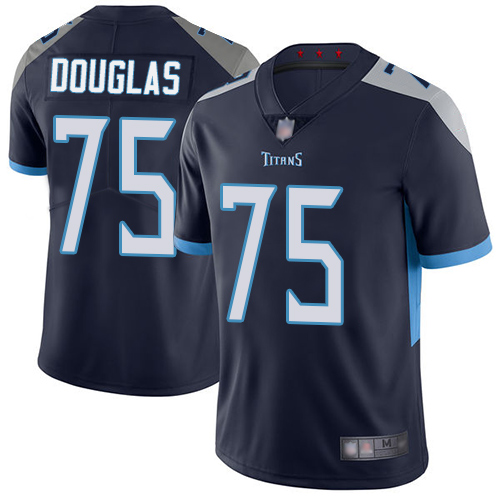Tennessee Titans Limited Navy Blue Men Jamil Douglas Home Jersey NFL Football #75 Vapor Untouchable